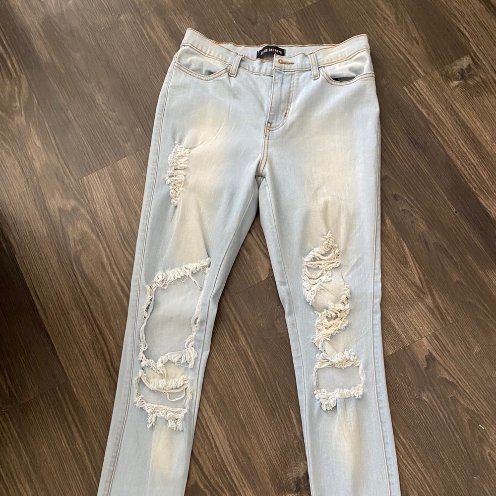 High waist skinny jeans